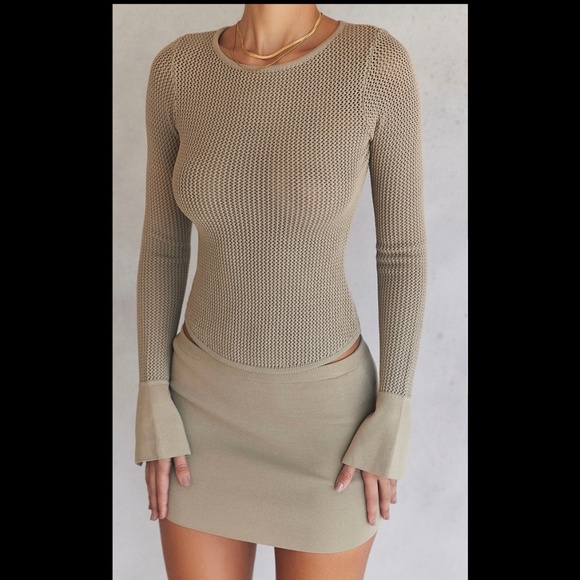 House of CB - Taupe SAVANNAH & MARIELLA Knit Set - Picture 3 of 16